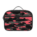 Black And Pink Camouflage Print Portable Lunch Bag
