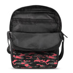 Black And Pink Camouflage Print Rectangular Crossbody Bag