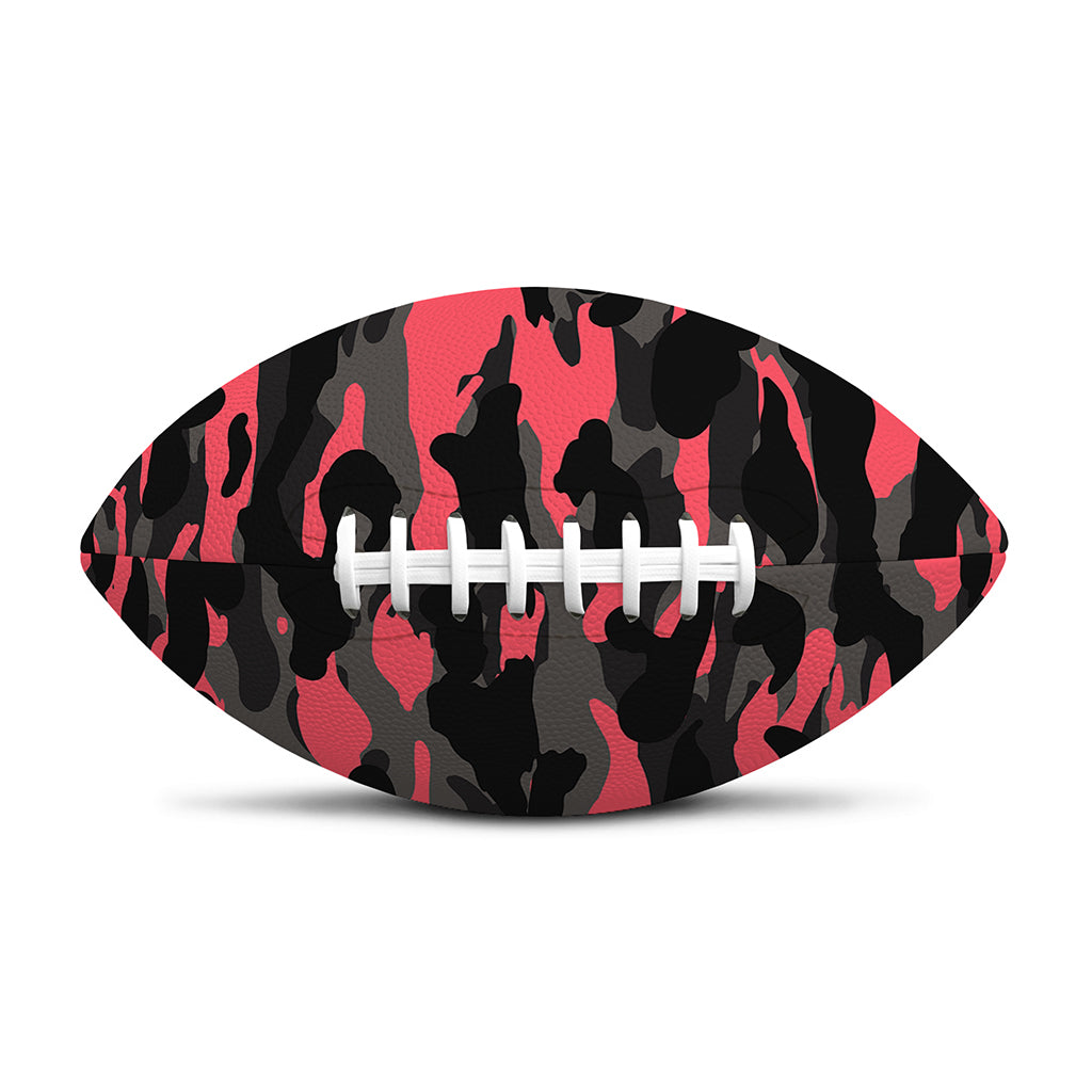 Black And Pink Camouflage Print Rugby Ball