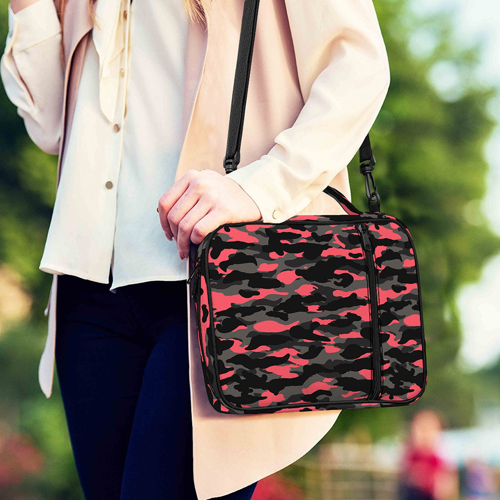 Black And Pink Camouflage Print Shoulder Strap Bible Bag
