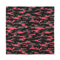 Black And Pink Camouflage Print Silk Bandana