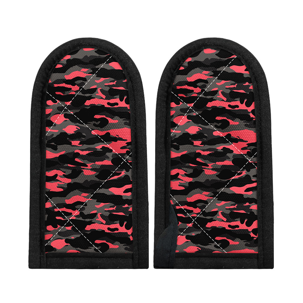 Black And Pink Camouflage Print Skillet Handle Cover