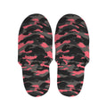 Black And Pink Camouflage Print Slippers