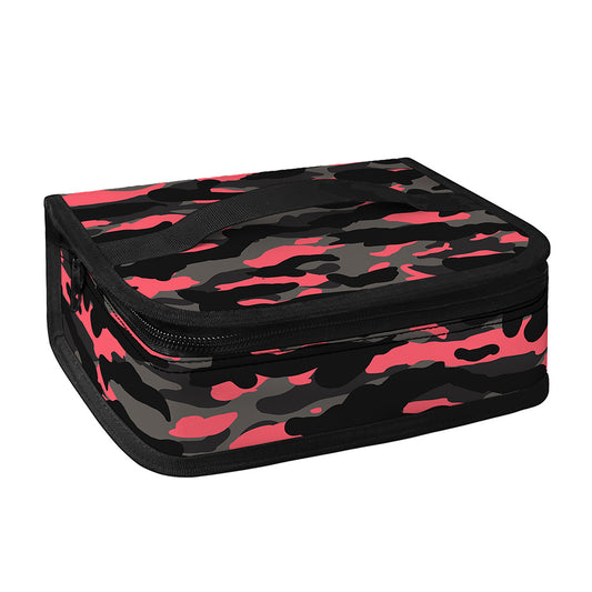 Black And Pink Camouflage Print Small Lunch Bag