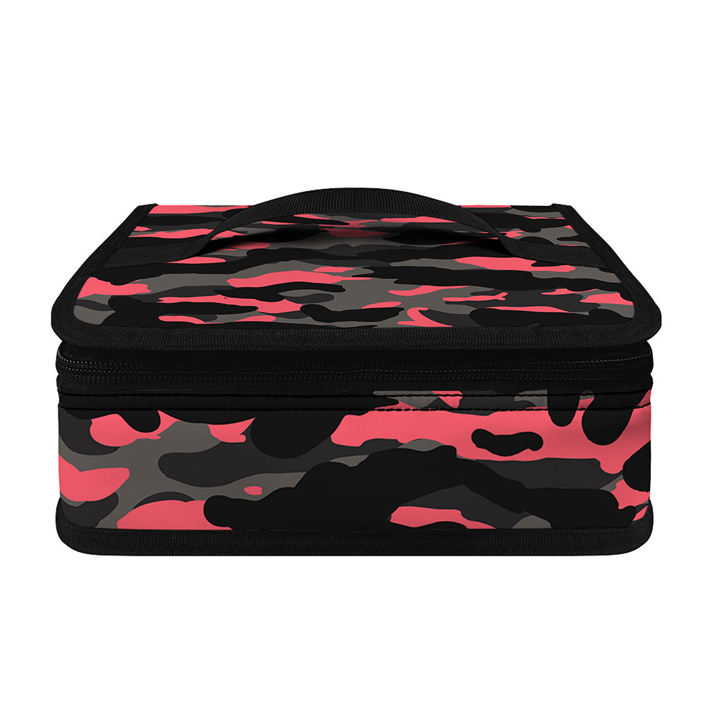 Black And Pink Camouflage Print Small Lunch Bag