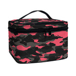 Black And Pink Camouflage Print Travel Makeup Bag