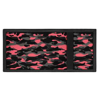 Black And Pink Camouflage Print Trifold Wallet