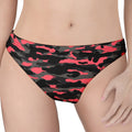Black And Pink Camouflage Print Women's Thong