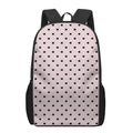 Black And Pink Cat Pattern Print 17 Inch Backpack