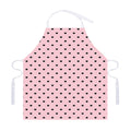 Black And Pink Cat Pattern Print Adjustable Apron