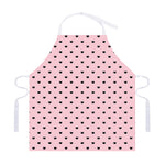 Black And Pink Cat Pattern Print Adjustable Apron