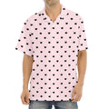 Black And Pink Cat Pattern Print Aloha Shirt