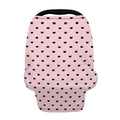 Black And Pink Cat Pattern Print Baby Seat Cover