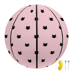 Black And Pink Cat Pattern Print Basketball