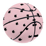 Black And Pink Cat Pattern Print Basketball