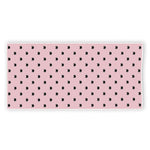 Black And Pink Cat Pattern Print Beach Towel