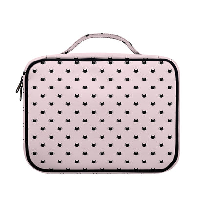 Black And Pink Cat Pattern Print Briefcase Bible Bag