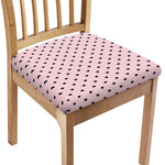 Black And Pink Cat Pattern Print Chair Cushion Cover