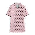 Black And Pink Cat Pattern Print Cotton Hawaiian Shirt