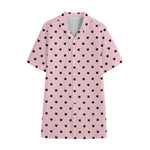 Black And Pink Cat Pattern Print Cotton Hawaiian Shirt