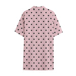 Black And Pink Cat Pattern Print Cotton Hawaiian Shirt