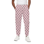 Black And Pink Cat Pattern Print Cotton Pants