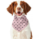 Black And Pink Cat Pattern Print Dog Bandana