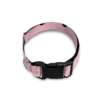 Black And Pink Cat Pattern Print Dog Collar