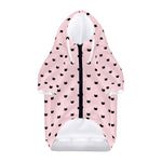 Black And Pink Cat Pattern Print Dog Zip Up Hoodie