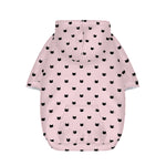Black And Pink Cat Pattern Print Dog Zip Up Hoodie