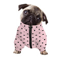 Black And Pink Cat Pattern Print Dog Zip Up Jacket