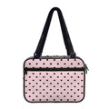 Black And Pink Cat Pattern Print Double Strap Bible Bag