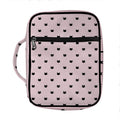 Black And Pink Cat Pattern Print Front Pocket Bible Bag