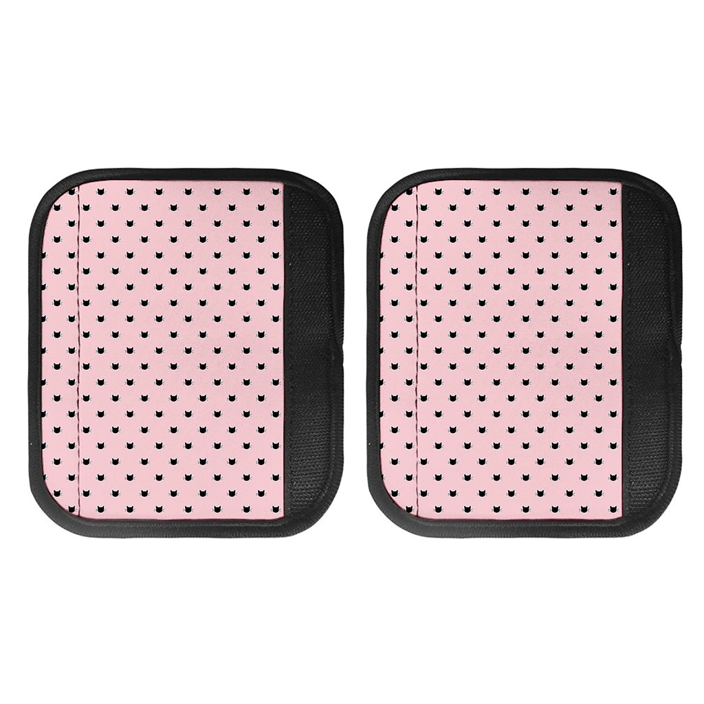 Black And Pink Cat Pattern Print Handle Covers