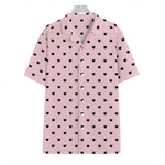 Black And Pink Cat Pattern Print Hawaiian Shirt