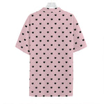 Black And Pink Cat Pattern Print Hawaiian Shirt