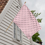 Black And Pink Cat Pattern Print House Flag