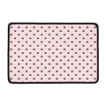 Black And Pink Cat Pattern Print Kitchen Mat