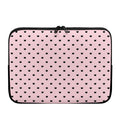Black And Pink Cat Pattern Print Laptop Sleeve