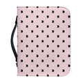 Black And Pink Cat Pattern Print Leather Bible Cover