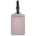 Black And Pink Cat Pattern Print Luggage Tag