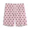 Black And Pink Cat Pattern Print Men's Athletic Shorts