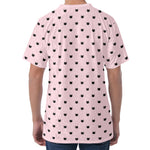 Black And Pink Cat Pattern Print Men's Velvet T-Shirt