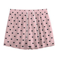 Black And Pink Cat Pattern Print Mesh Shorts