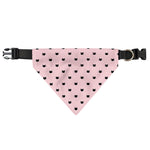 Black And Pink Cat Pattern Print Over The Collar Dog Bandana