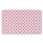 Black And Pink Cat Pattern Print Polyester Doormat