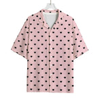 Black And Pink Cat Pattern Print Rayon Hawaiian Shirt