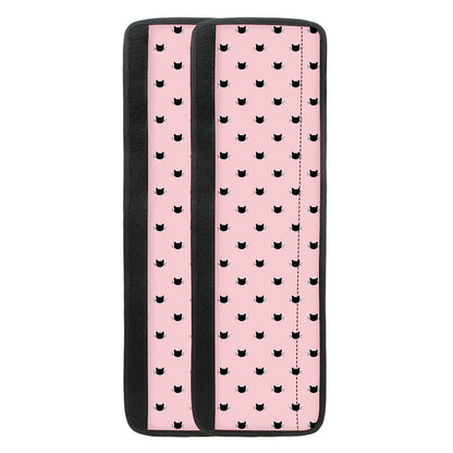 Black And Pink Cat Pattern Print Refrigerator Handle Covers