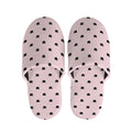 Black And Pink Cat Pattern Print Slippers