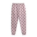 Black And Pink Cat Pattern Print Sweatpants
